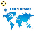 Karte der Welt mit dem Acrylmaterial benutzt für Inneneinrichtung